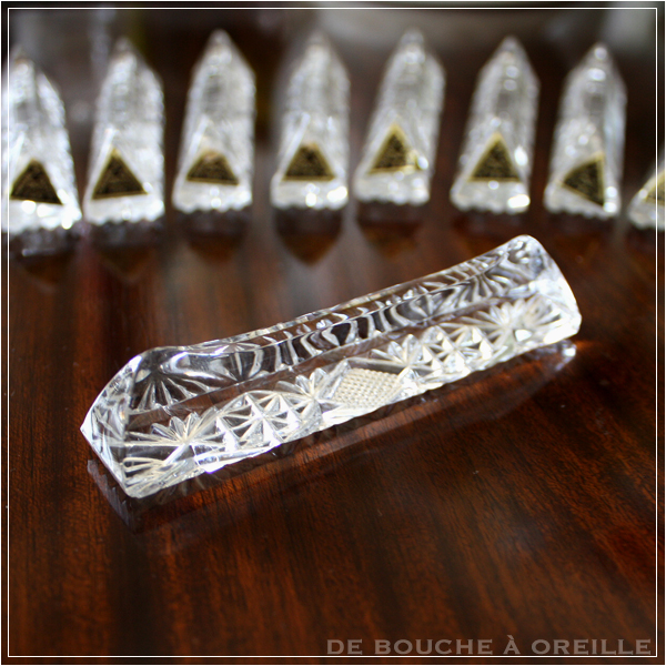 porte-couteau ナイフレスト 箸置き クリスタルガラス フランスアンティーク