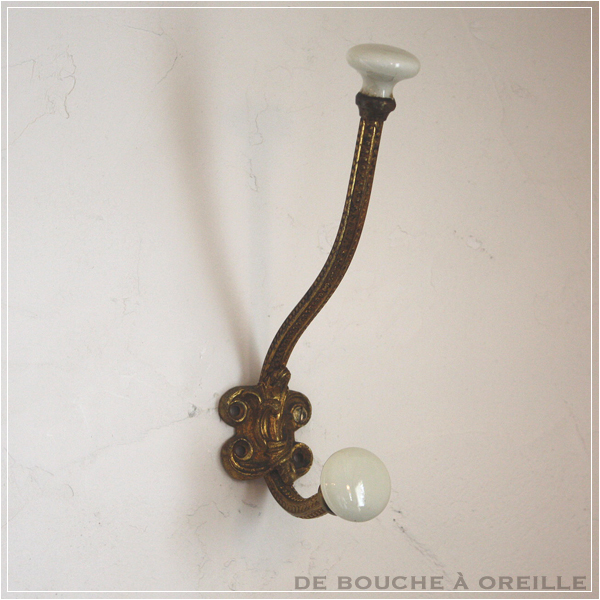 オールドバカラ アンティーク DE BOUCHE A OREILLE / portemanteau コートフック コート掛け フランスアンティーク