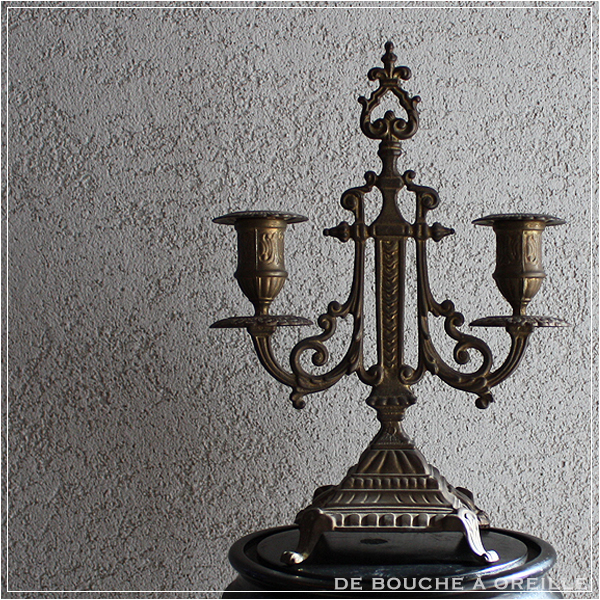 chandelier / bougeoir 2 feux キャンドルスタンド 燭台 アンティーク